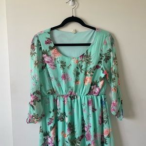 Pink blush maternity dress